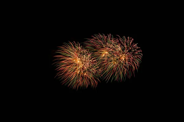 Fireworks in the night.New Year Night. — Stock Photo, Image