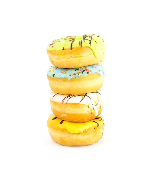 Donut met hagelslag geïsoleerd op een witte achtergrond, studio shoot — Stockfoto