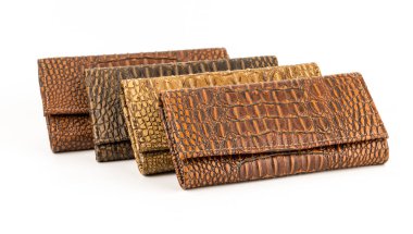 Beyaz arka plan üzerinde izole elegance deri debriyaj