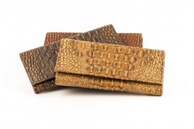 Beyaz arka plan üzerinde izole elegance deri debriyaj