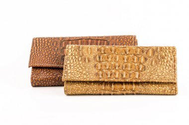 Beyaz arka plan üzerinde izole elegance deri debriyaj