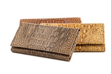 Beyaz arka plan üzerinde izole elegance deri debriyaj