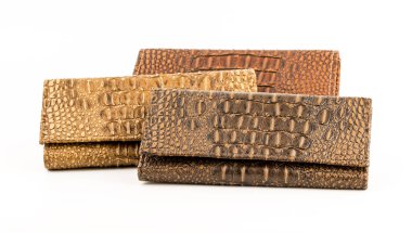 Beyaz arka plan üzerinde izole elegance deri debriyaj