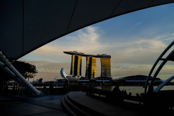 CIDADE DO CINGAPURO, CINGAPURA: Set 29,2017: Singapore Skyline. Singa — Fotografia de Stock
