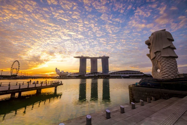 SINGAPUR CIUDAD, SINGAPUR: Sep 29,2017: Singapore Skyline. Singa. — Foto de Stock