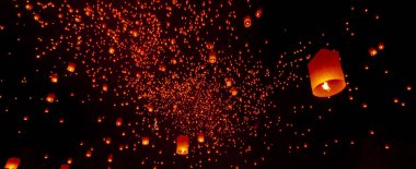 Chiang Mai, Tayland - Yee Peng Festivali, Loy Krathong celebrati