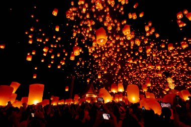 Chiang Mai, Tayland - Yee Peng Festivali, Loy Krathong celebrati