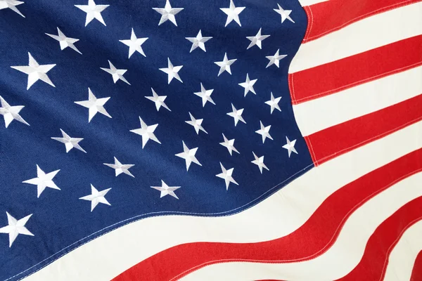 Close up studio shot of cotton flag - United States of America — ストック写真