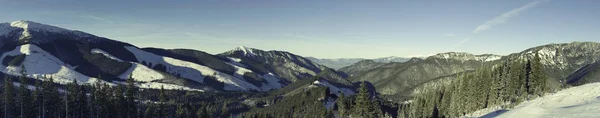 Panoramatický pohled z hory Chopok jasná Resort, Slovensko — Stock fotografie