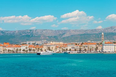 Panoramik deniz, Dalmaçya, Hırvatistan tarafındaki Split şehir
