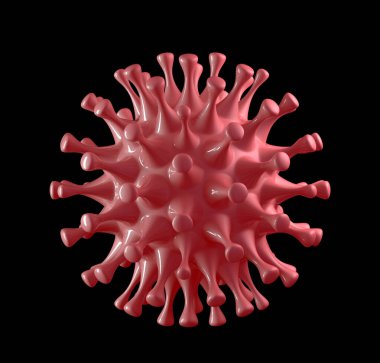 Koyu bir arka planda Coronavirus. 3d illüstrasyon.