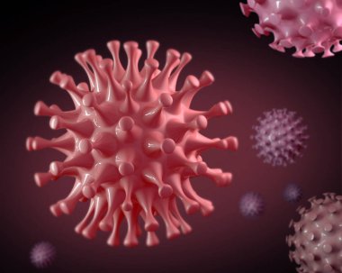 Koyu bir arka planda Coronavirus. 3d illüstrasyon.
