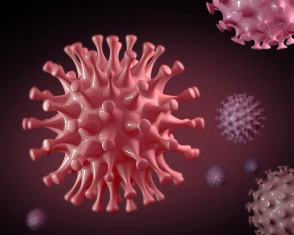 Koyu bir arka planda Coronavirus. 3d illüstrasyon.