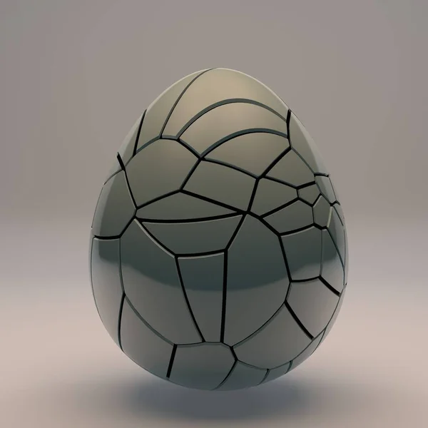Ejderha yumurtası, parlak bir doku. 3d illüstrasyon