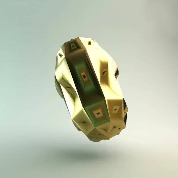 概要単純な幾何学的形状 黄金のテクスチャ 3Dイラスト — ストック写真