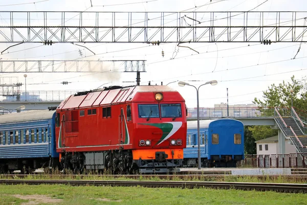 Minsk Teki Yolcu Treni — Stok fotoğraf