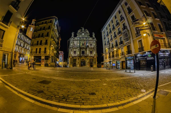 Das Rathaus in Pamplona, Navarra, Spanien lizenzfreie Stockfotos