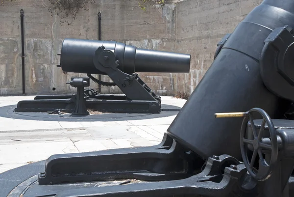 Пушки старого форта — стоковое фото