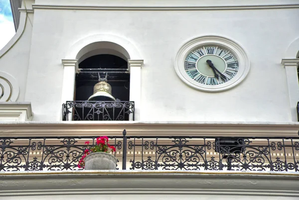 Bell and clock of an old governmental building — Stock Photo, Image
