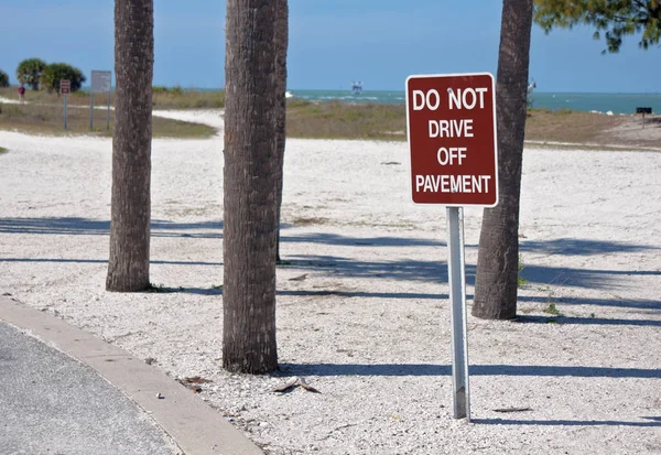 Do Not Drive Off Pavement sign Stock Picture