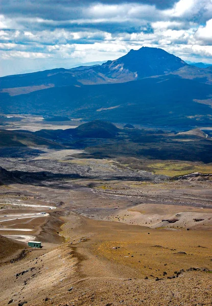 Sincholagua Vulkan Bakgrunden Tagen Från Sluttningarna Cotopaxi Vulkanen Med Enorm — Stockfoto