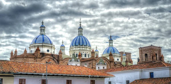 Cathedral Inmaculada Concepcin Centrala Cuenca Unesco Världsarv Ecuador Solig Vacker — Stockfoto