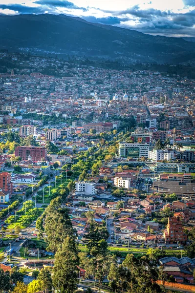 Pohled Město Cuenca Mirador Del Turi Vyhlídka Jen Pár Minut — Stock fotografie