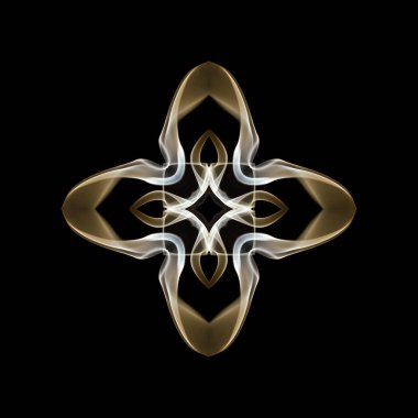 Gerçek dumandan yapılmış duman deseni - siyah arkaplan