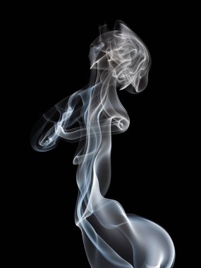 Gerçek duman, soyut duman, siyah arkaplan