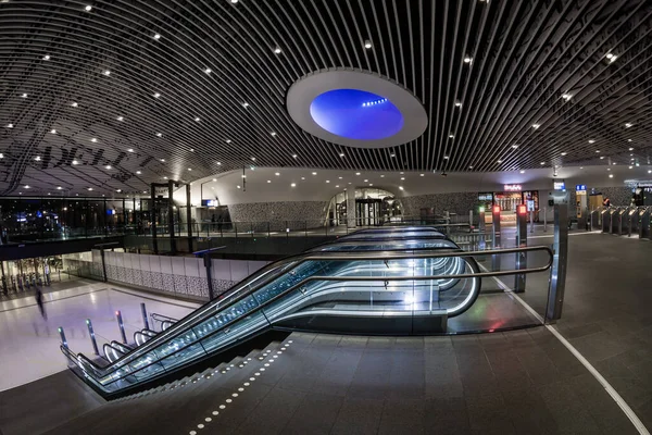 Februari 2020 Центральный Вокзал Делфта Нидерландах Спроектированный Mecanoo — стоковое фото