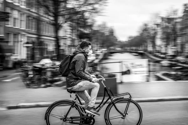 Março 2020 Pandemia Coronavírus Amsterdã Países Baixos — Fotografia de Stock