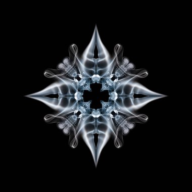 Gerçek dumandan oluşan duman oluşumu - siyah arkaplan