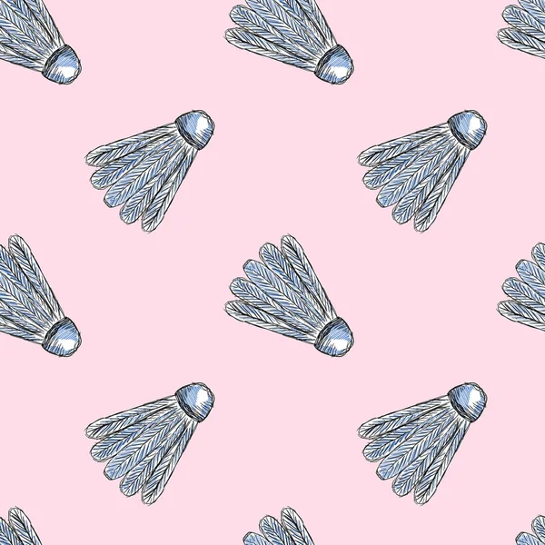 Verano mar doodle botines para bádminton juego sin costuras patrón rosa —  Fotos de Stock