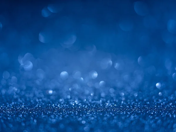 Blauer glänzender Bokeh-Hintergrund — Stockfoto