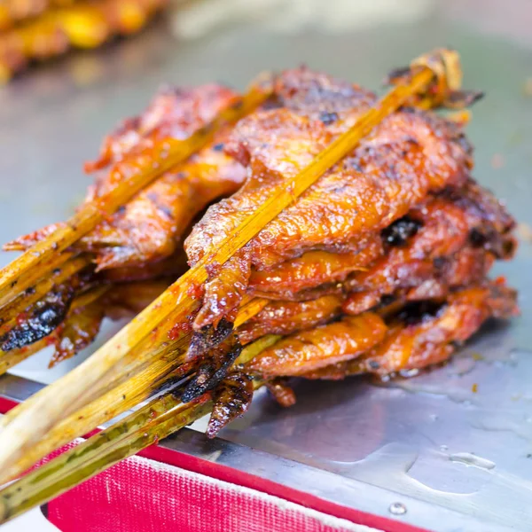 Sült csirke Thai street élelmiszer — Stock Fotó