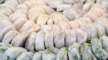 Un ve sebze Kuicheai pasta snack.