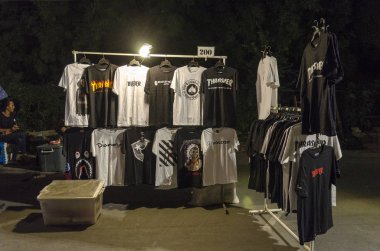 Bangkok, Tayland - 2 Şubat 2017: Jatujak, Saelling T-shirt