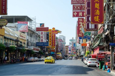 Bangkok, Tayland - 8 Şubat 2017: China town Tayland
