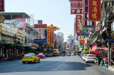 Bangkok, Tayland - 8 Şubat 2017: China town Tayland