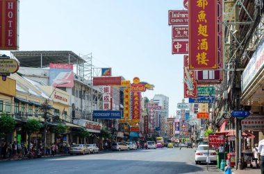 Bangkok, Tayland - 8 Şubat 2017: China town Tayland