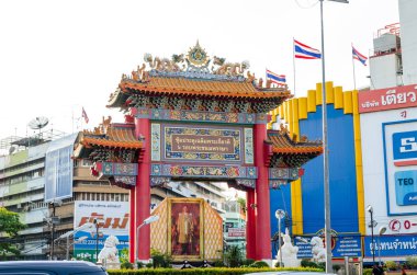 BANGKOK,THAILAND - 8 FEBRUARY 2017 : China gate town Thailand clipart