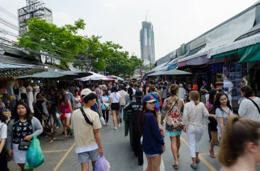 Bangkok, Tayland - 19 Şubat 2017: alışveriş turizm