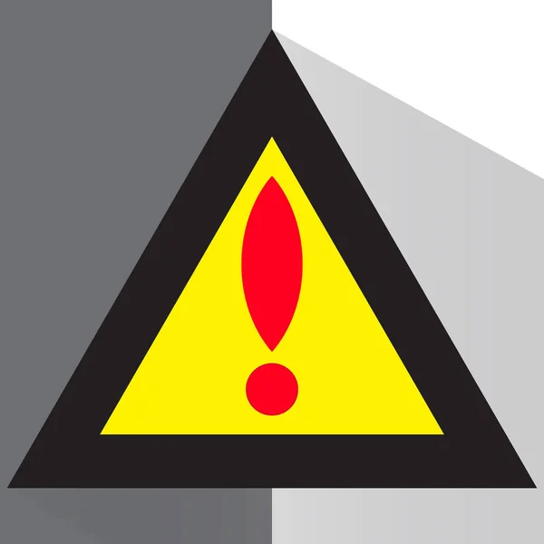 Signe de prudence vecteur plat design — Image vectorielle