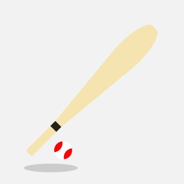 Spor ekipmanları beyzbol vektör düz tasarımı