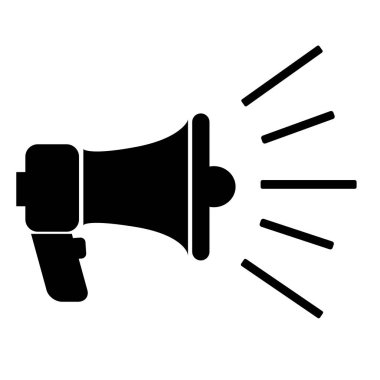 İzole megafon simge vektör