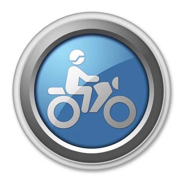 Symbol, Taste, Piktogramm Motorradweg — Stockfoto