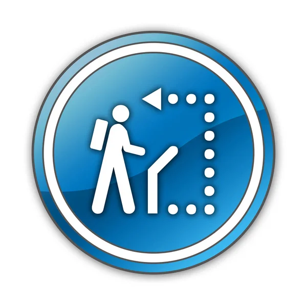 Ikony, przycisk, piktogram Samoprowadzące szlak — Zdjęcie stockowe