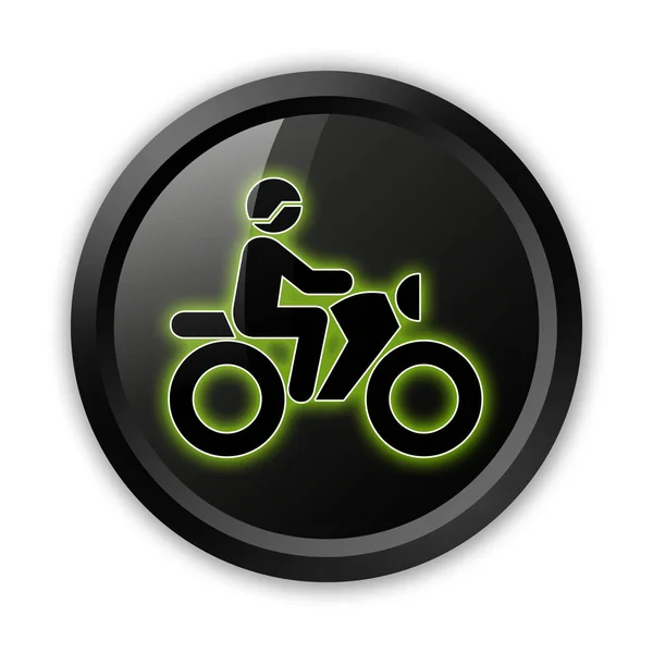 Ícone, Botão, Pictograma Trilha de moto — Fotografia de Stock
