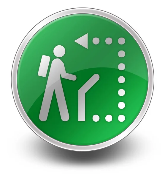 Icon, Button, Pictogram Self-Guiding Trail — Stock Photo, Image