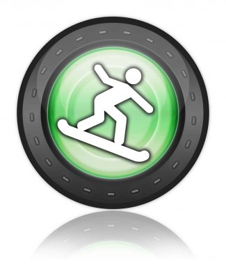 Sembol simge, düğme, snowboard